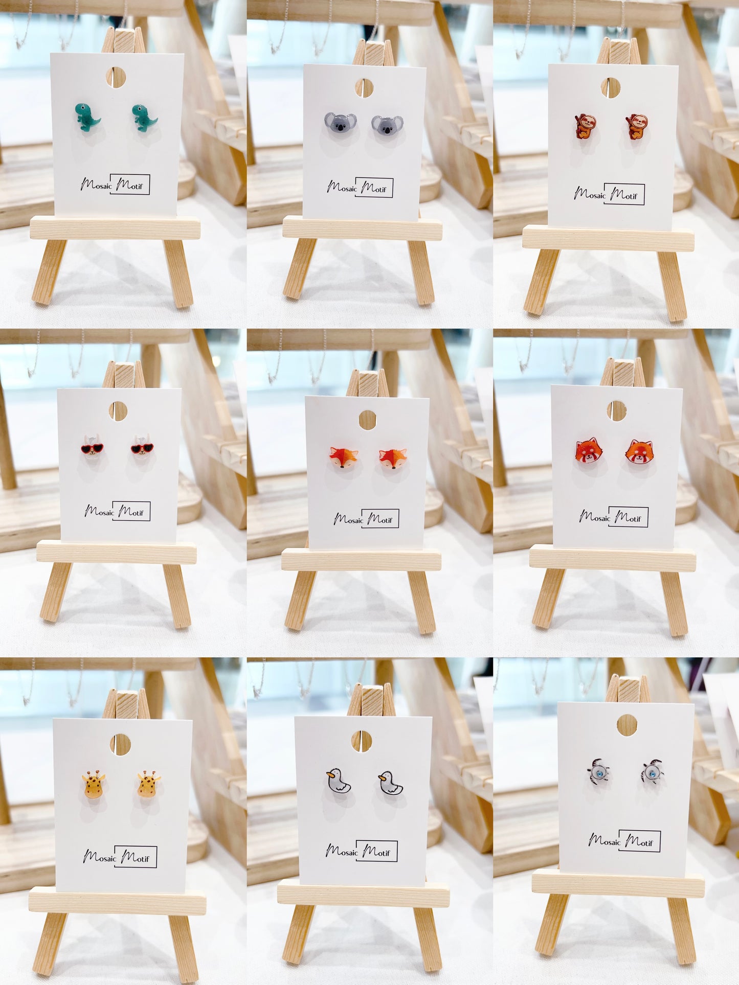 Animals stud earrings (40+ styles)