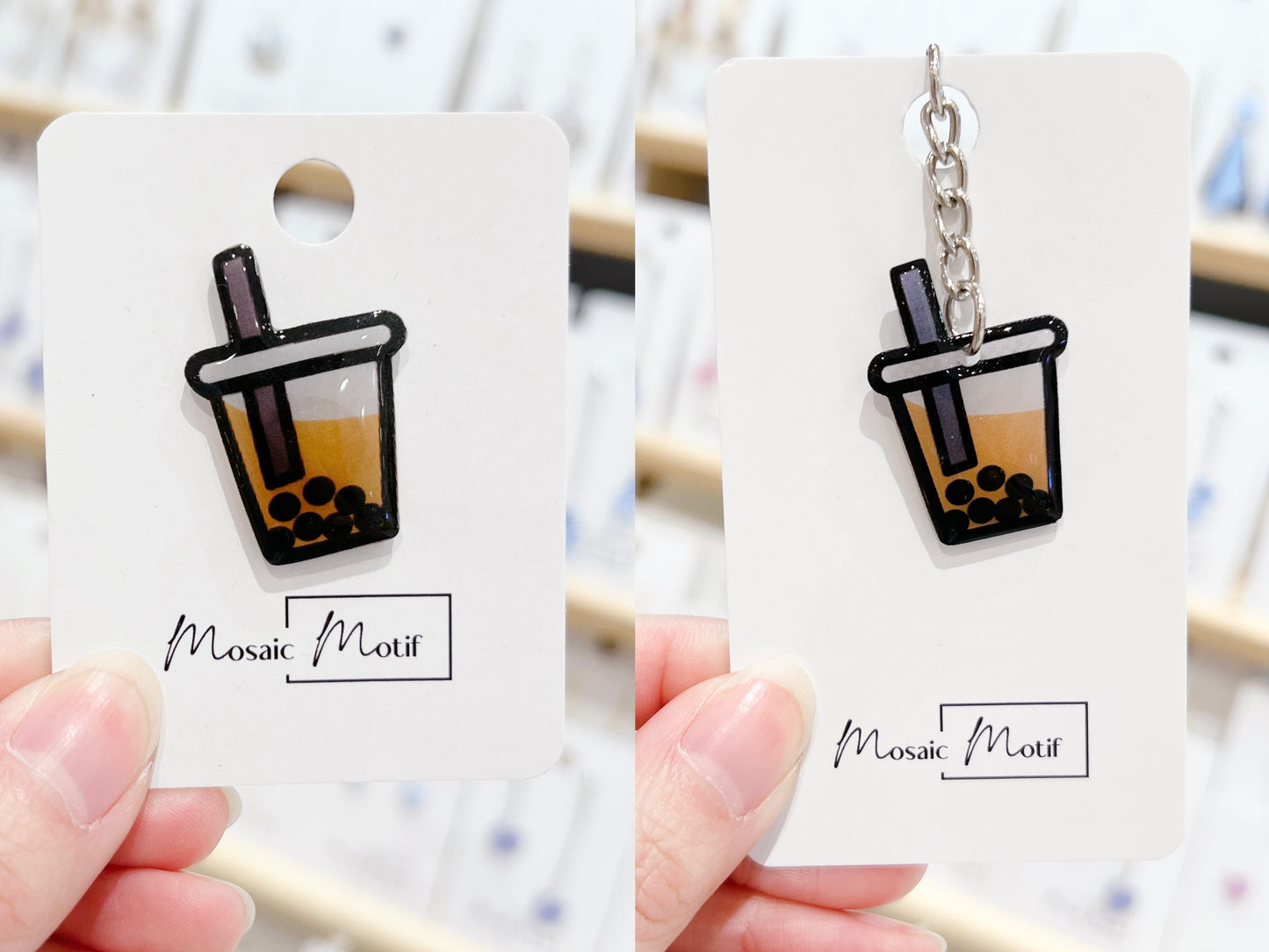 Bubble tea keychain