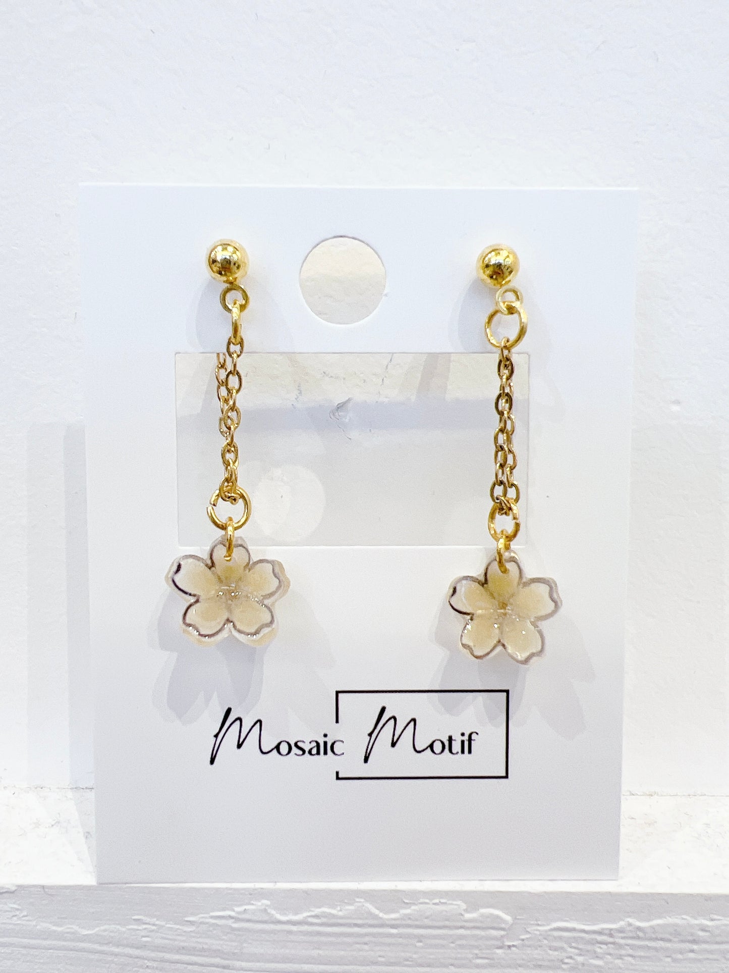 Floral earnings - earring back (multiple colours)