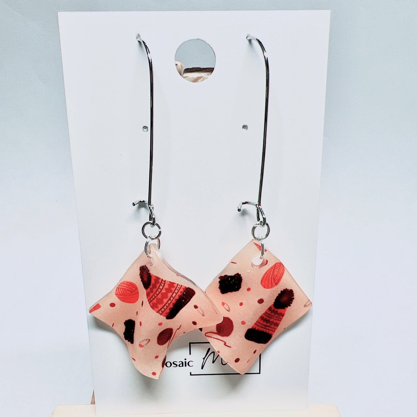 Handkerchief mini dangle earrings (Autumn vibe)