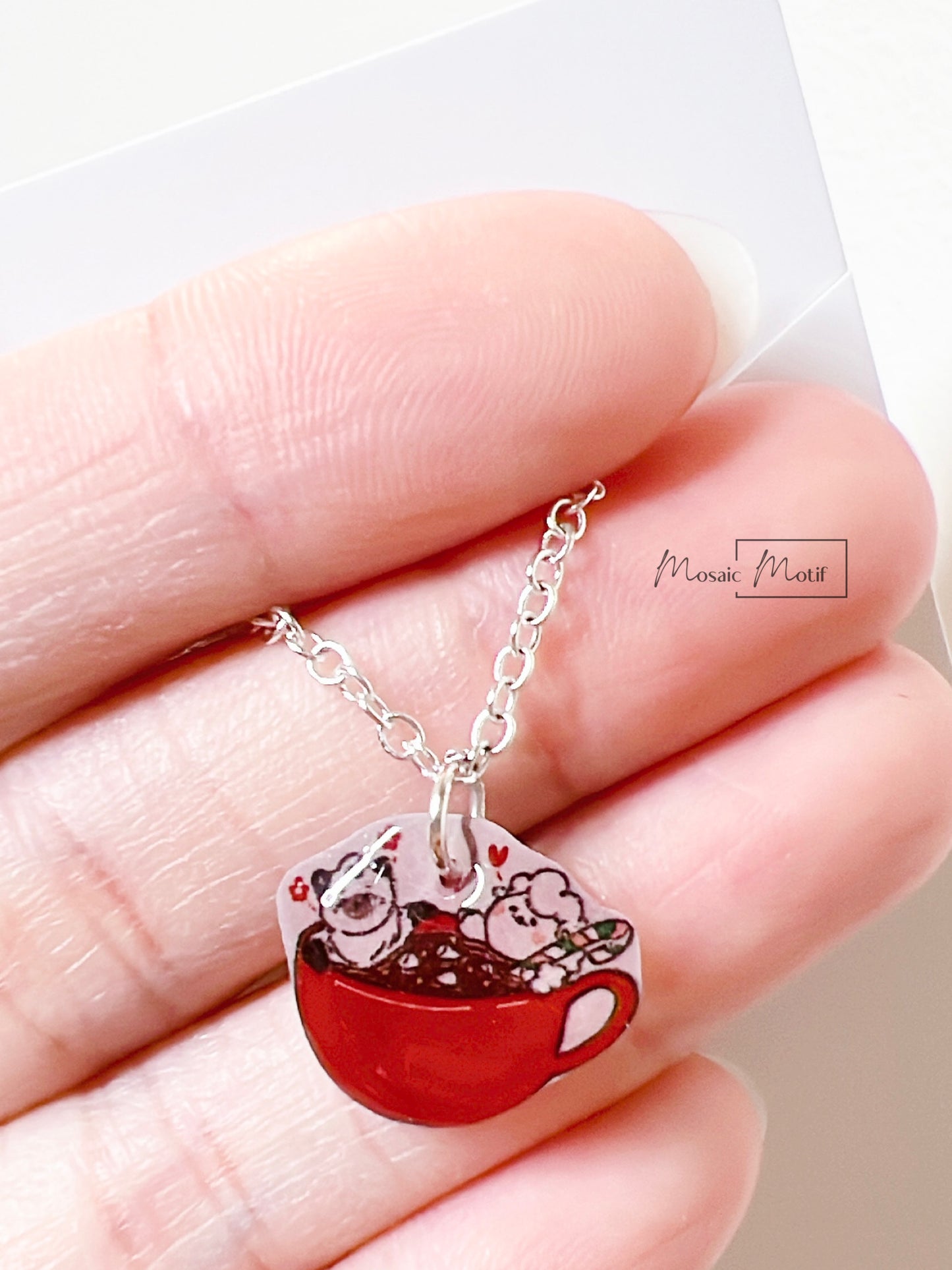 Collaboration - Yen L Art Design X Mosaic Motif | Hot Chocolate necklace