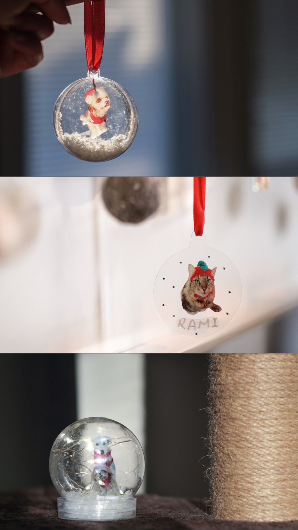 (🐾) Custom Pet Portrait - Acrylic Ornament