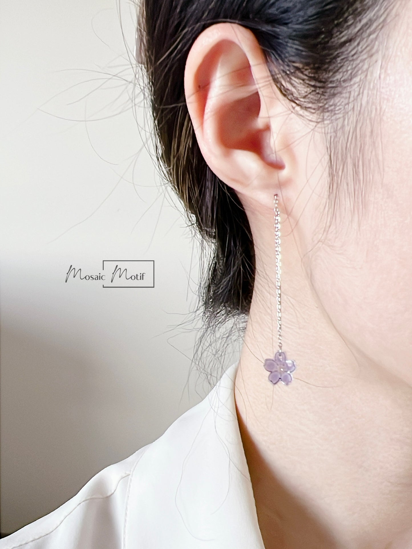 Floral earnings - stud (multiple colours)