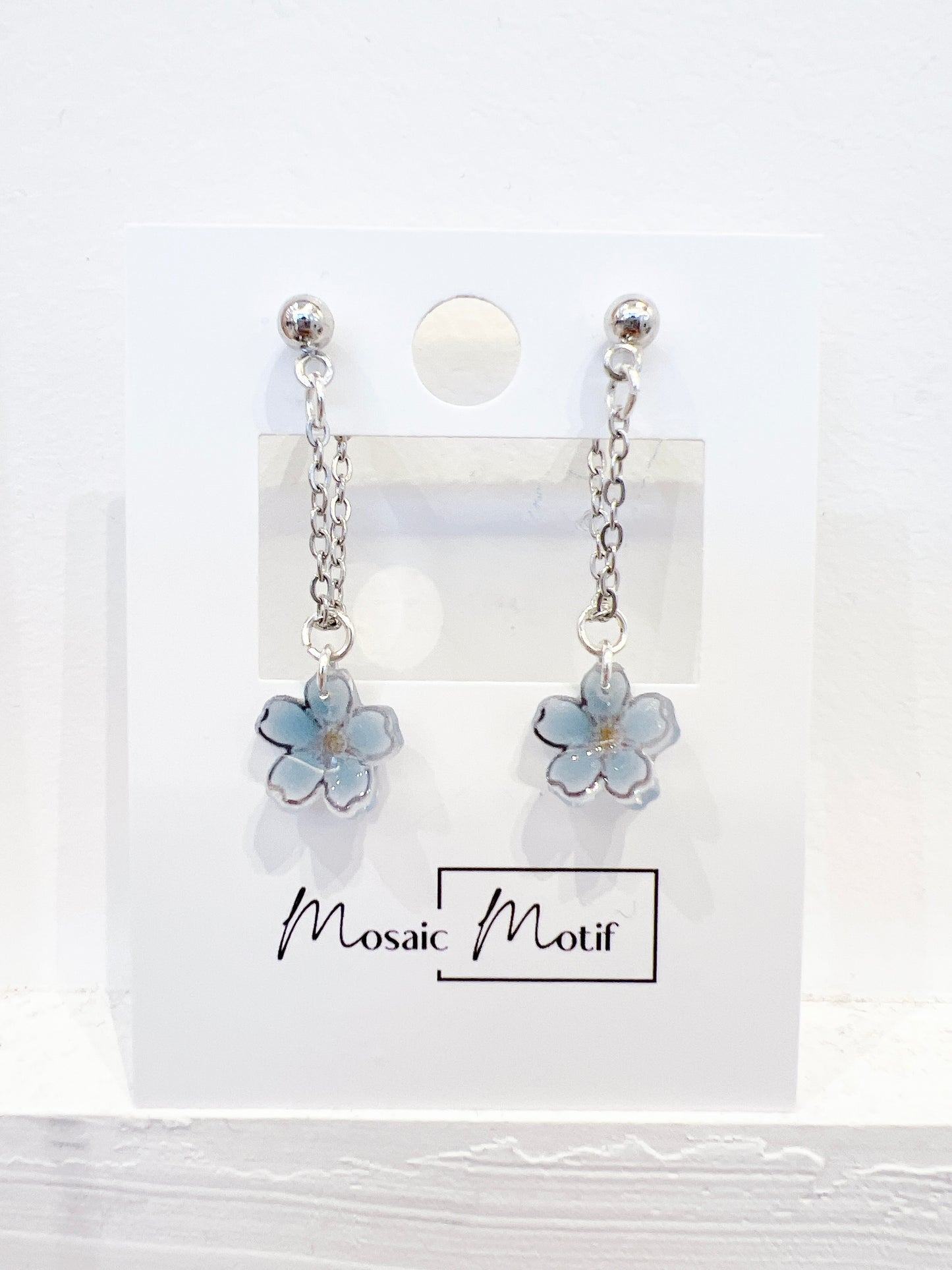 Floral earnings - earring back (multiple colours)