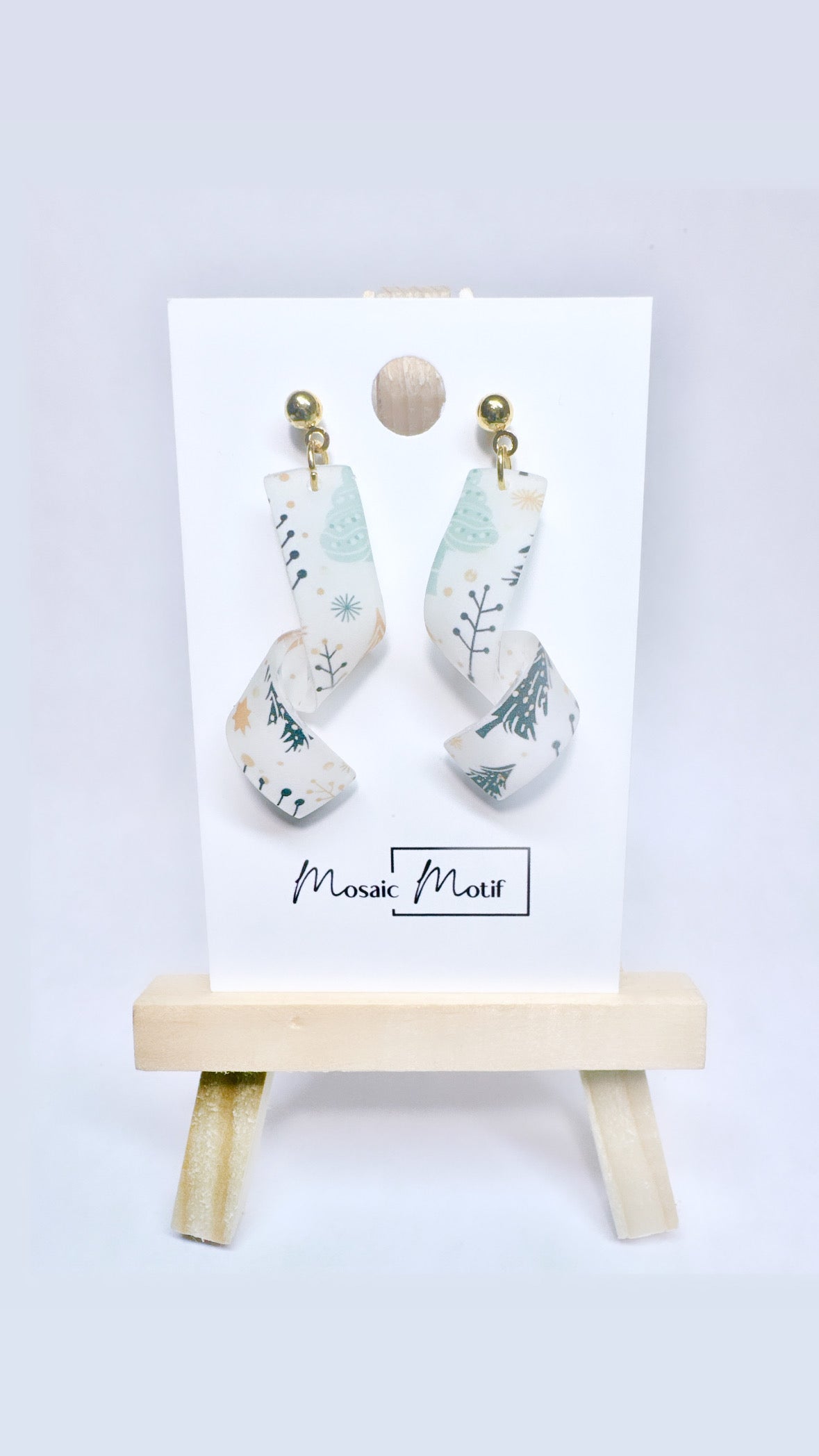 Spiral dangle earrings (Winter vibe)