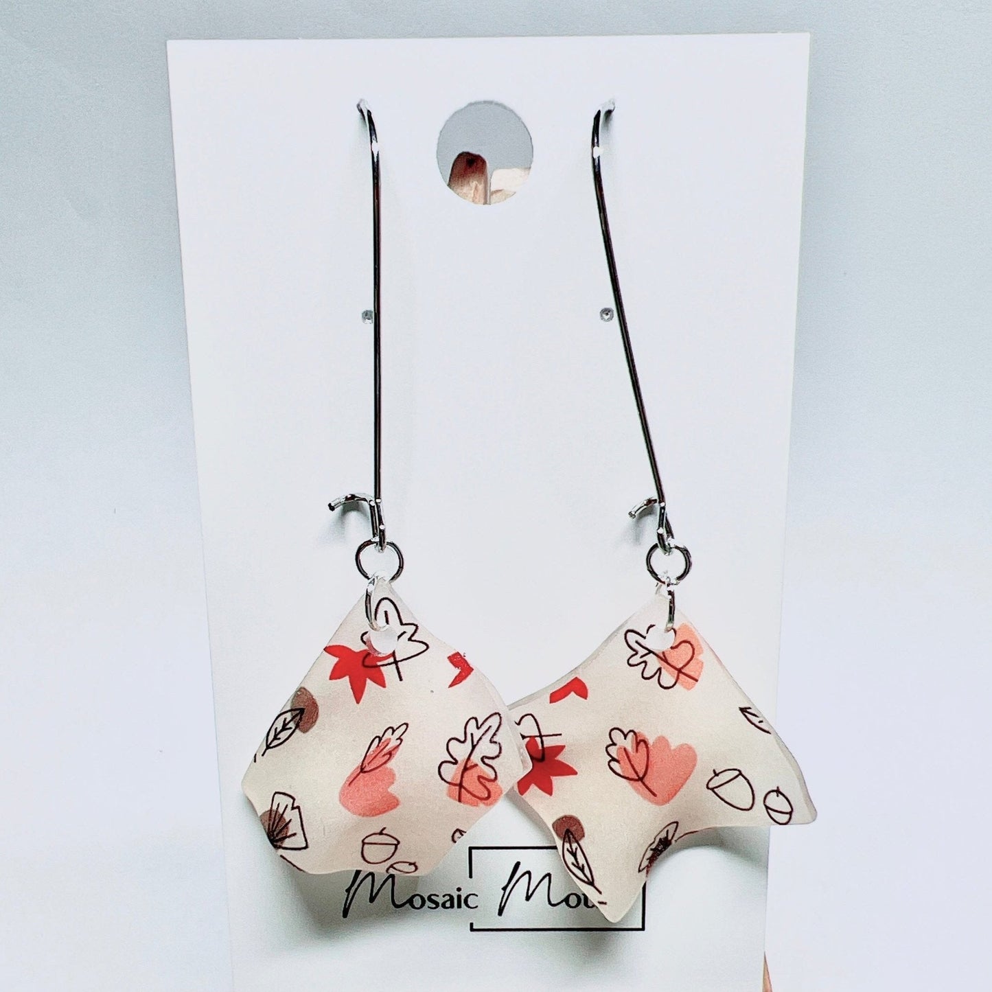 Handkerchief mini dangle earrings (Autumn vibe)