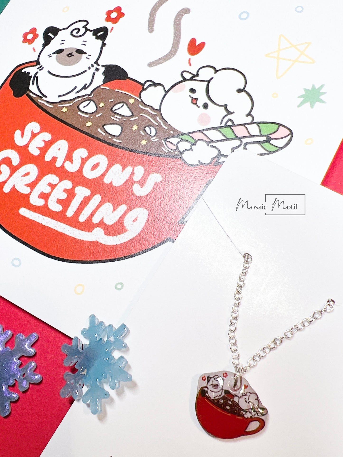 Collaboration - Yen L Art Design X Mosaic Motif | Hot Chocolate necklace