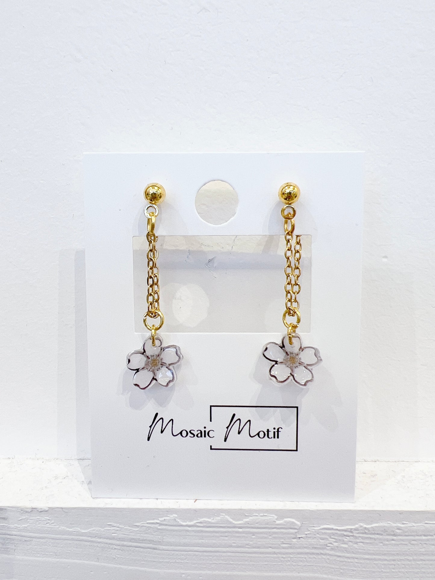 Floral earnings - earring back (multiple colours)