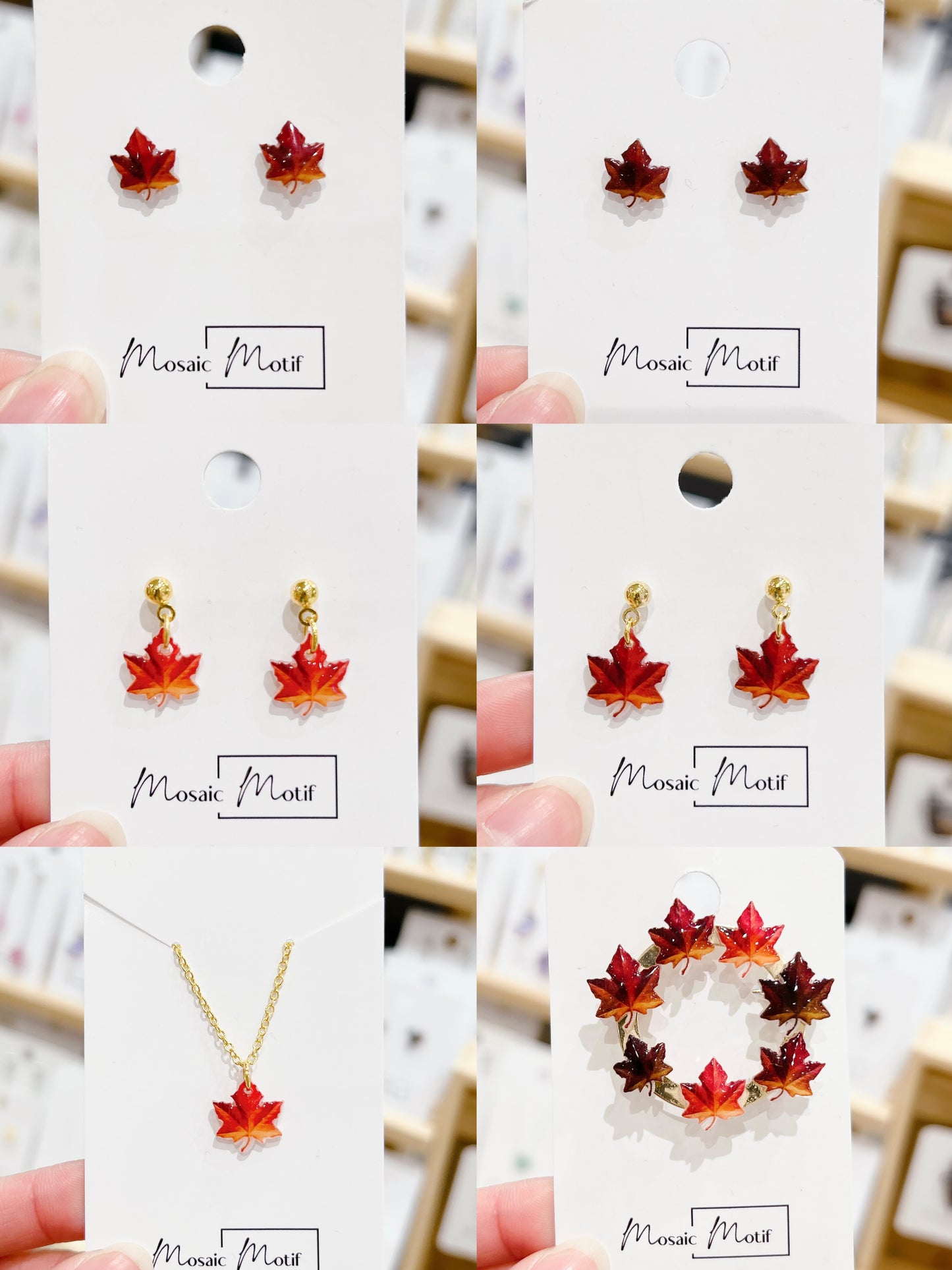 Maple leaves necklace