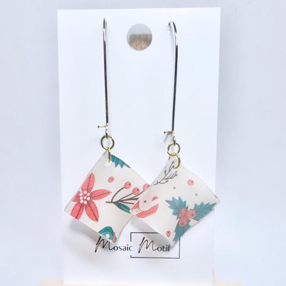 Handkerchief mini dangle earrings (Winter vibe)