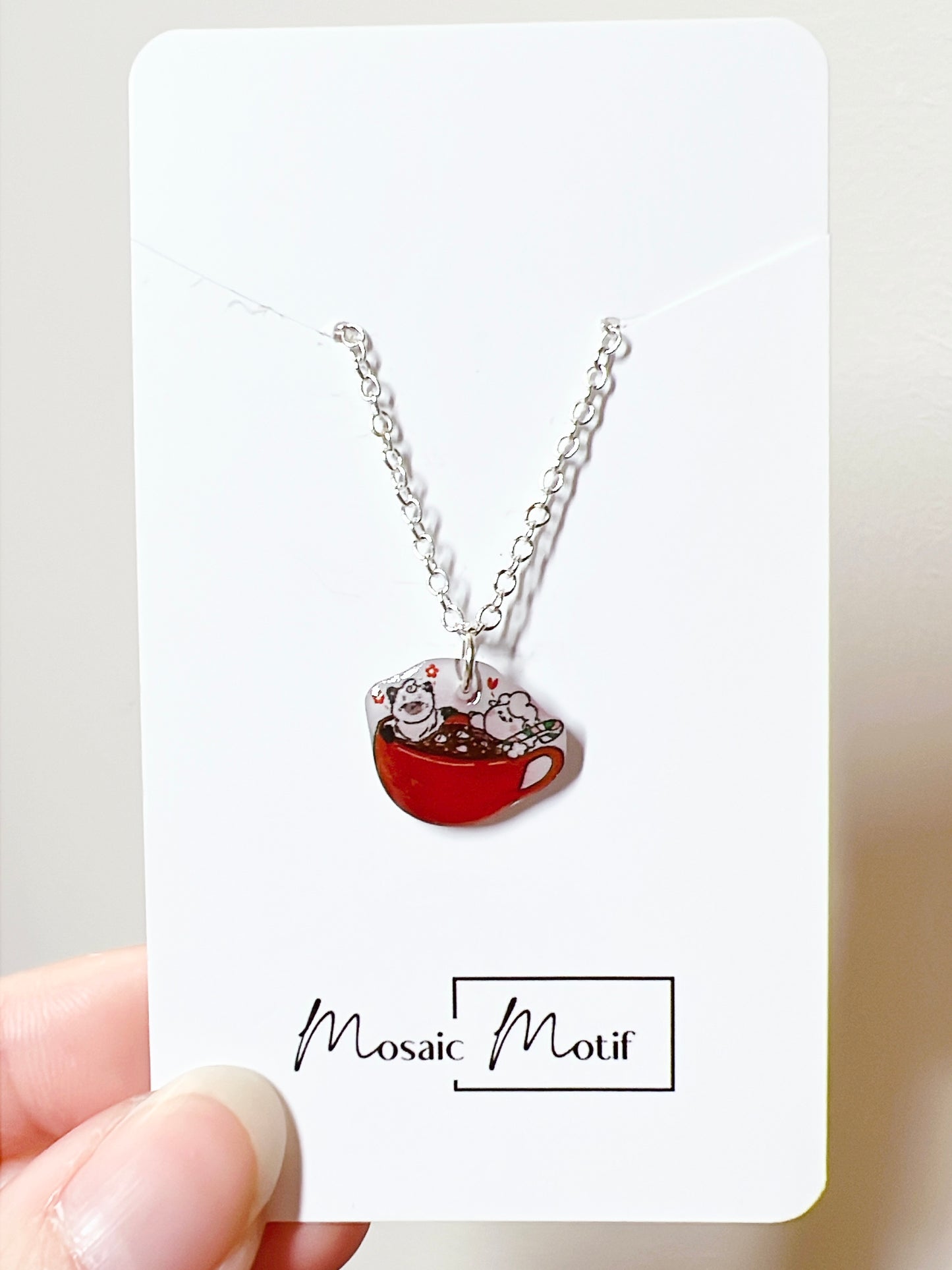 Collaboration - Yen L Art Design X Mosaic Motif | Hot Chocolate necklace
