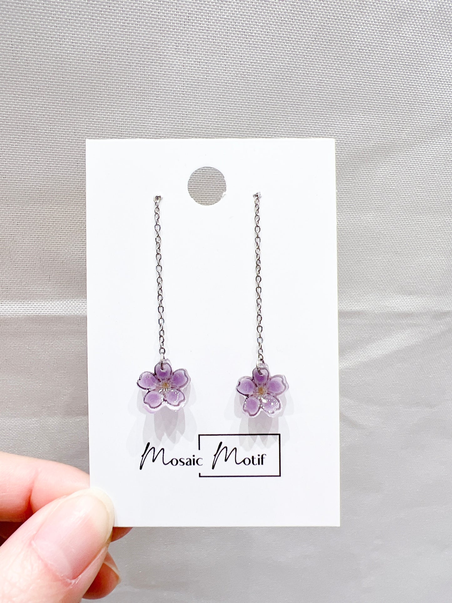 Floral earrings - thread (multiple colours)