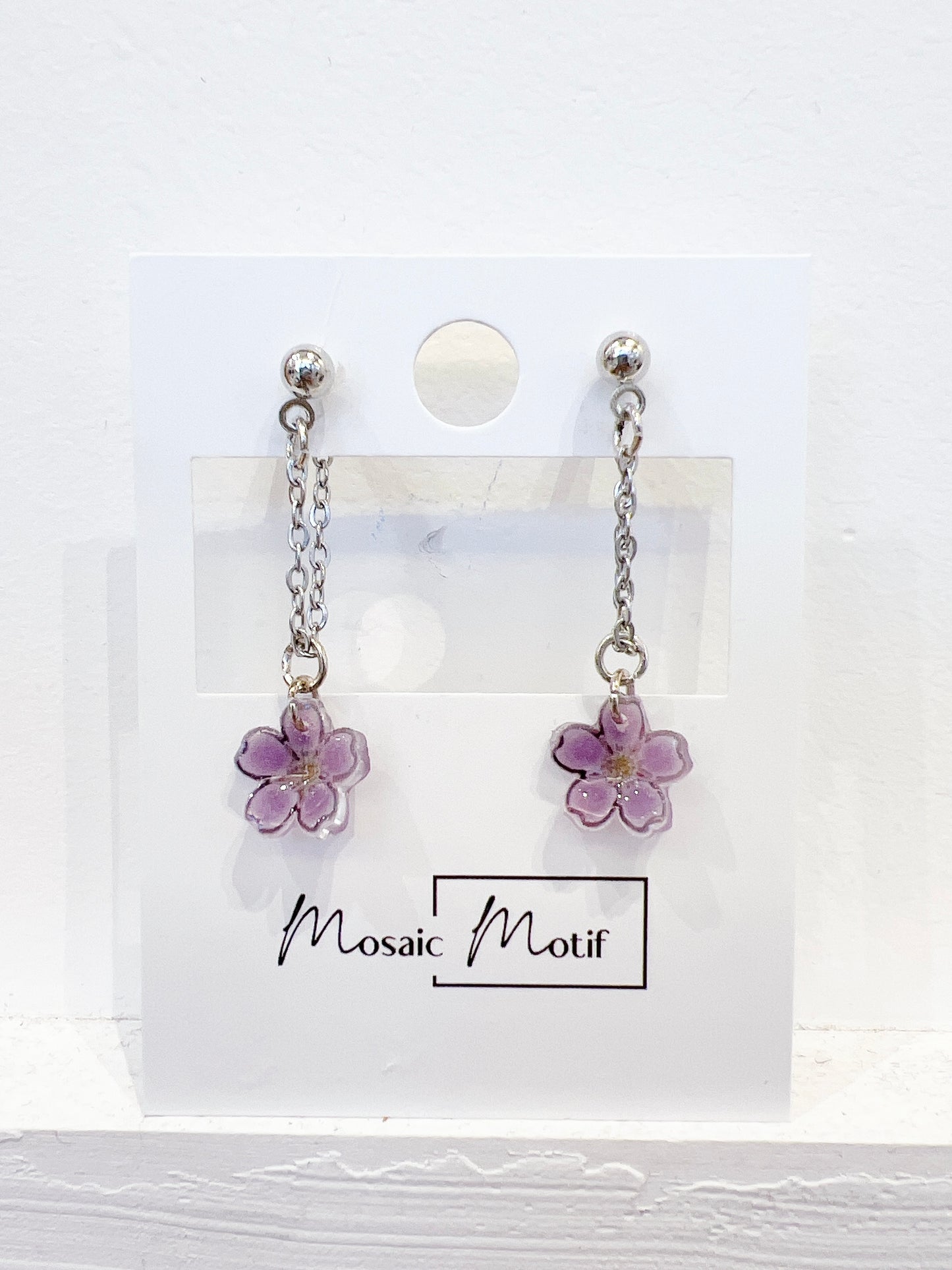 Floral earnings - earring back (multiple colours)