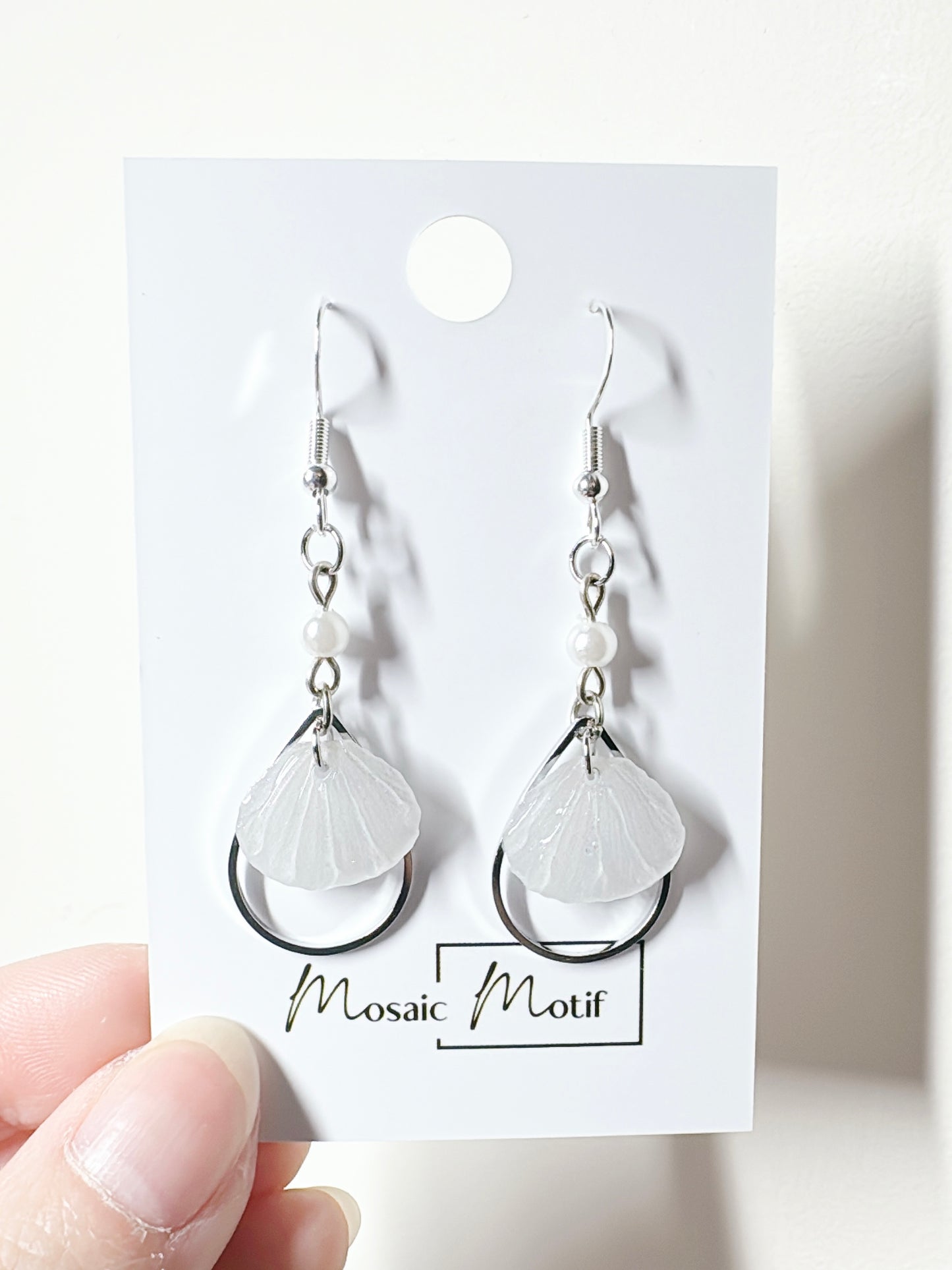 Pearl shell earrings (multiple styles)