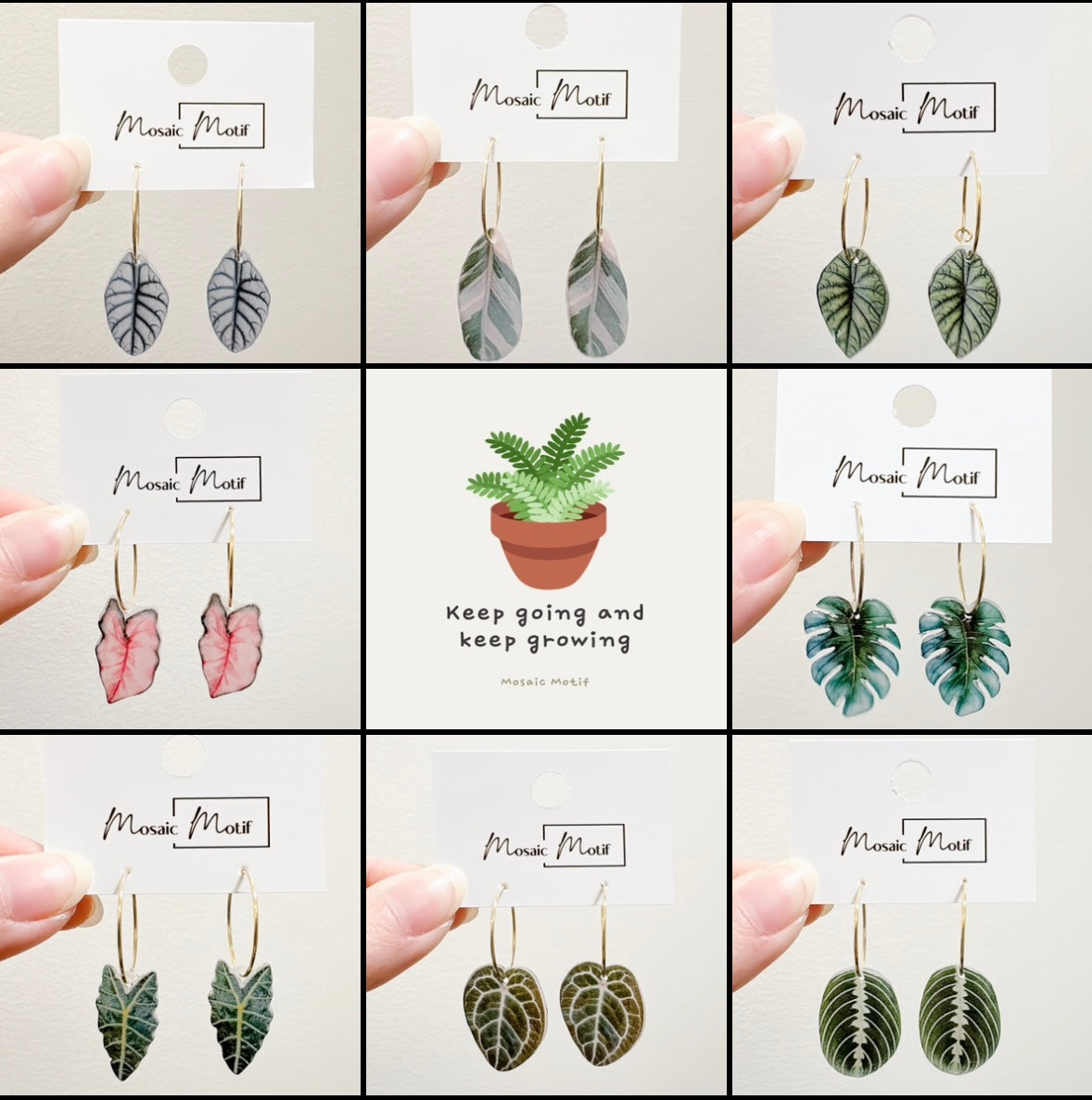Plant Lover stud earrings (multiple styles)