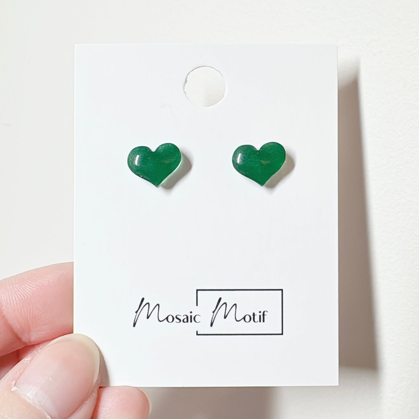 Chubby heart acrylic stud earrings (multiple colours)