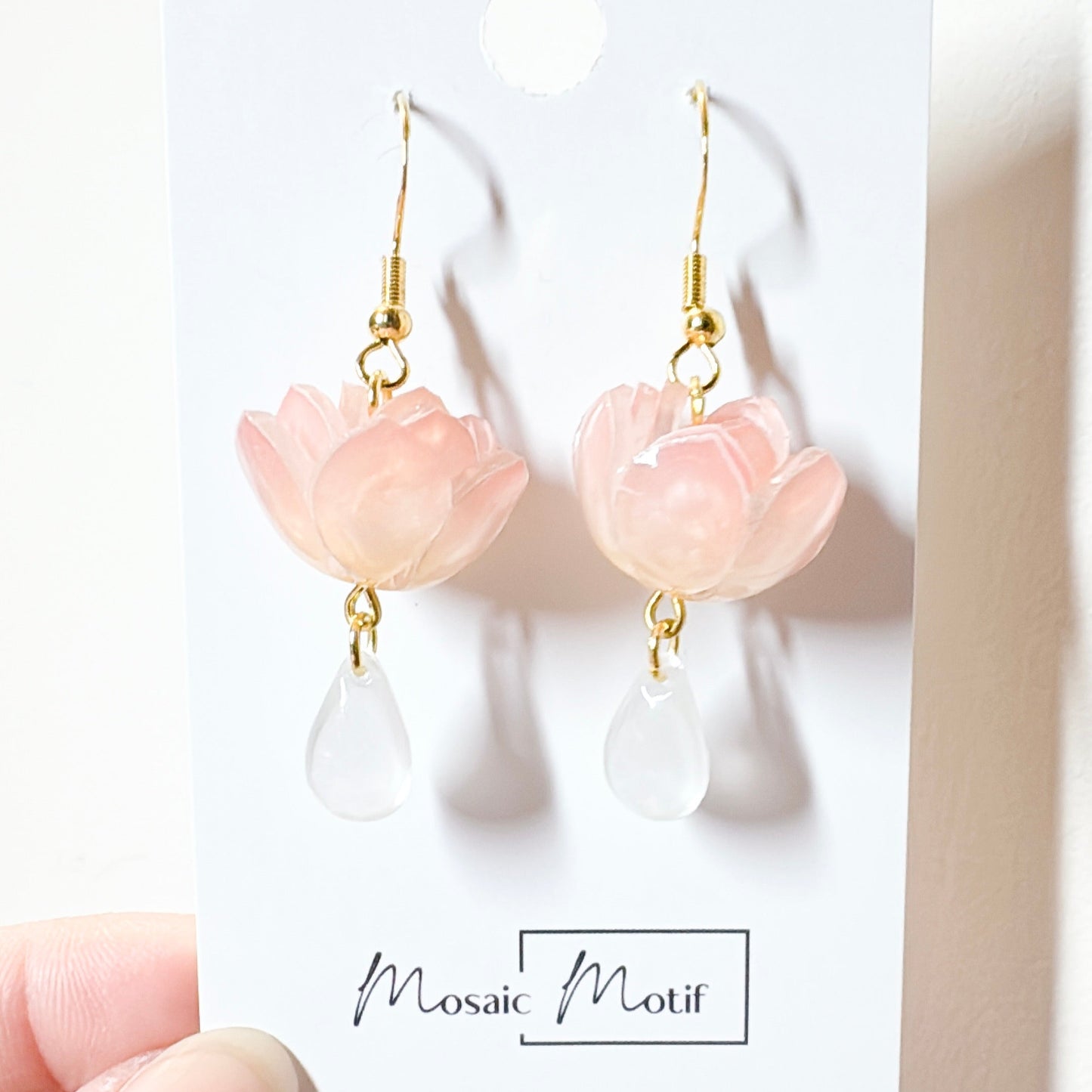 Lotus 3D dangle earrings