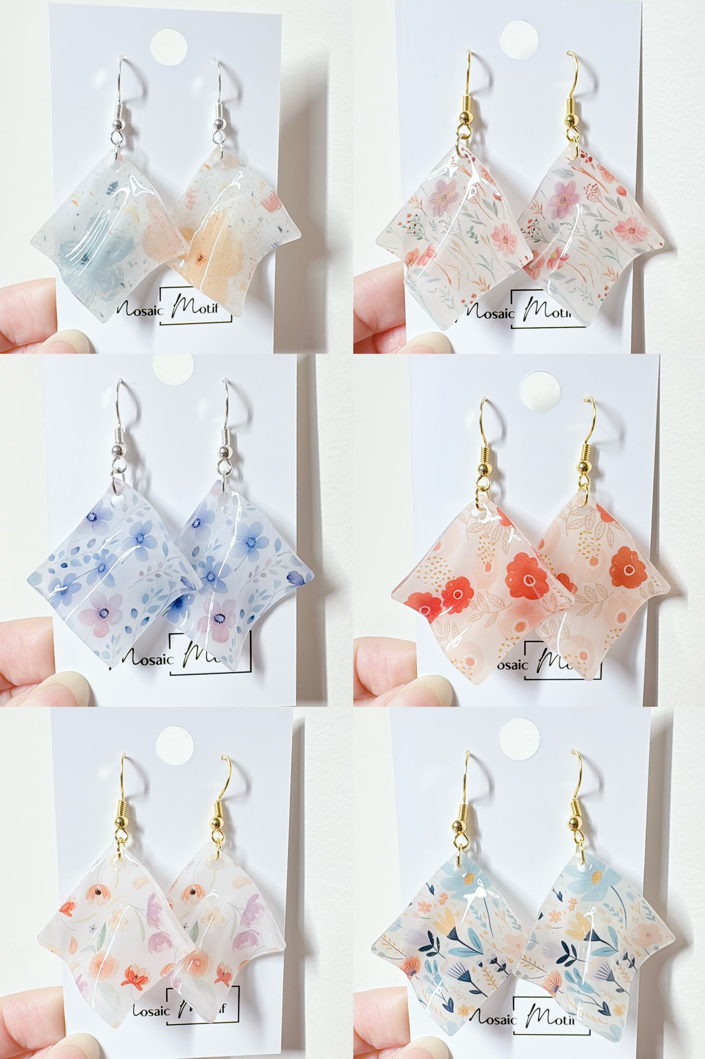 Handkerchief dangle earrings (Summer)