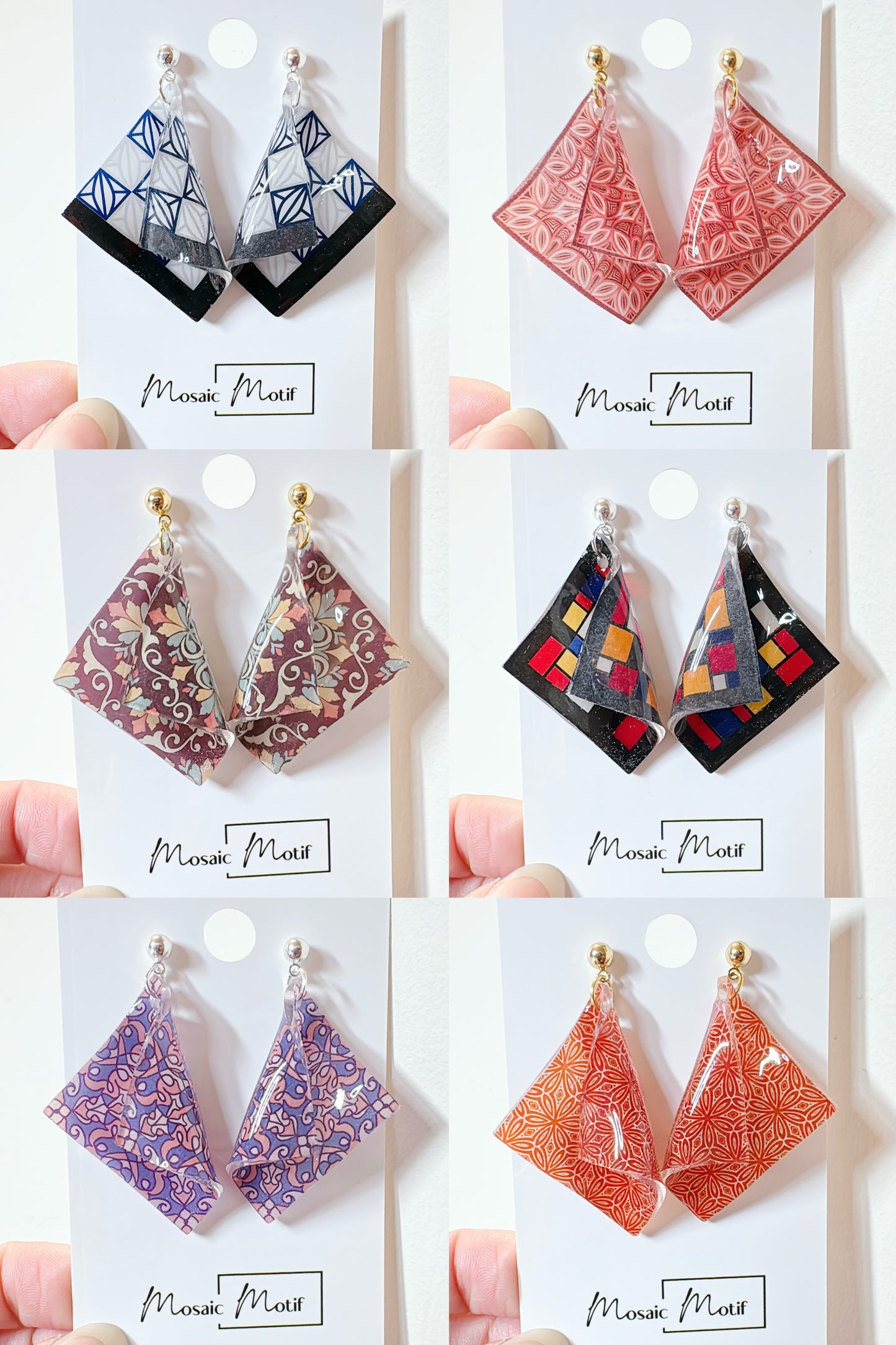 Handkerchief dangle earrings (Vintage)