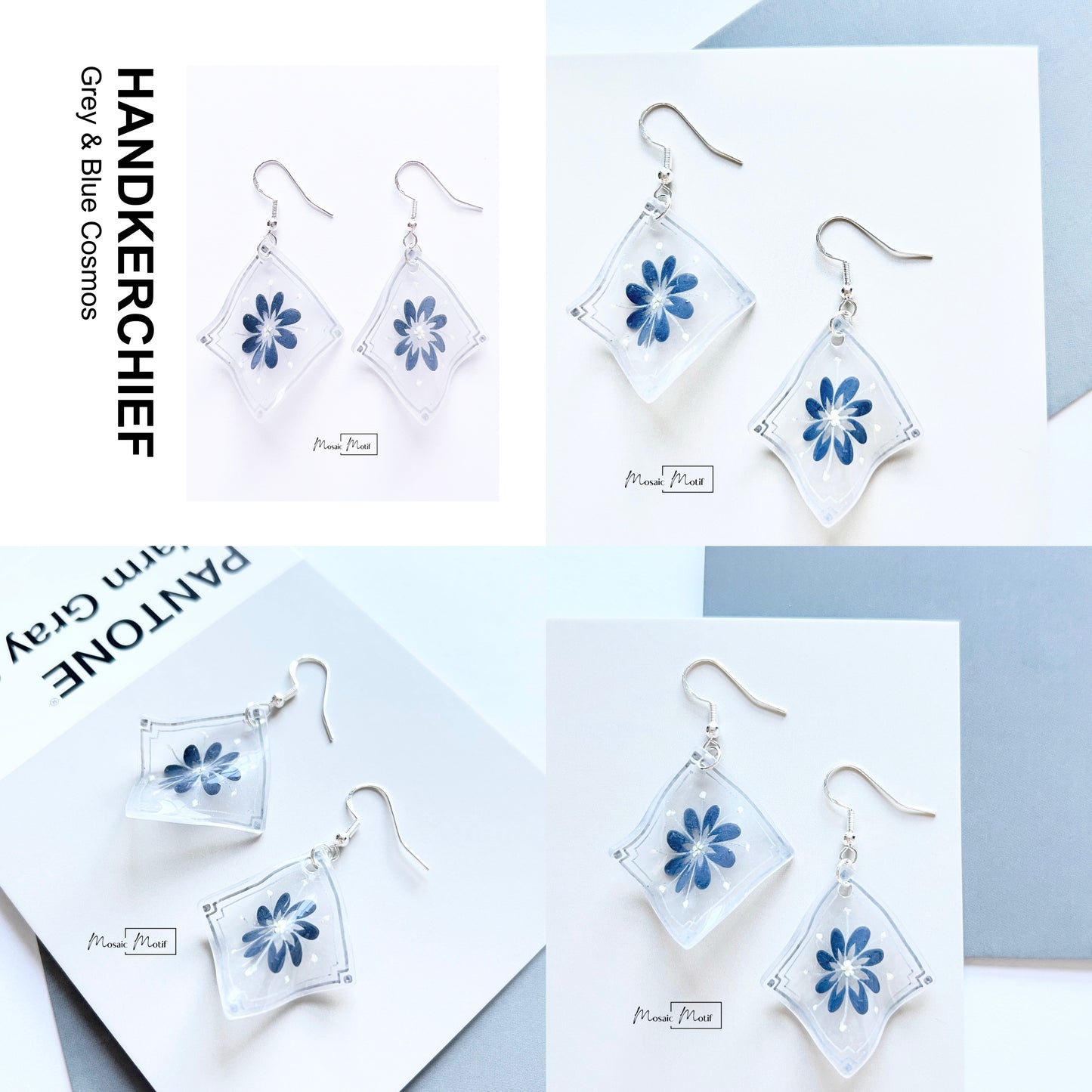 Handkerchief earrings - Elegant Translucent Style (Made to order)