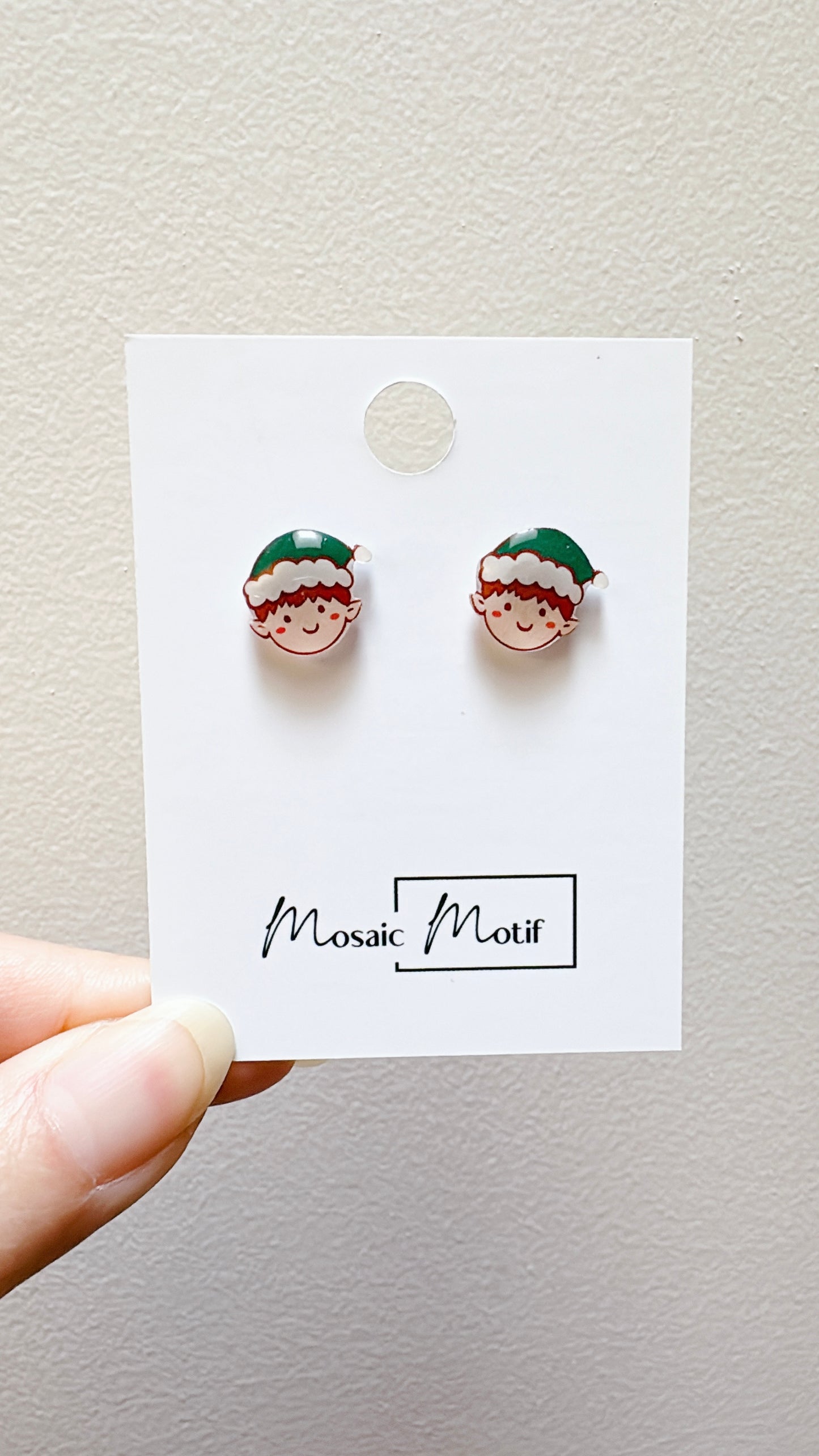 Xmas Christmas stud earrings - Elf