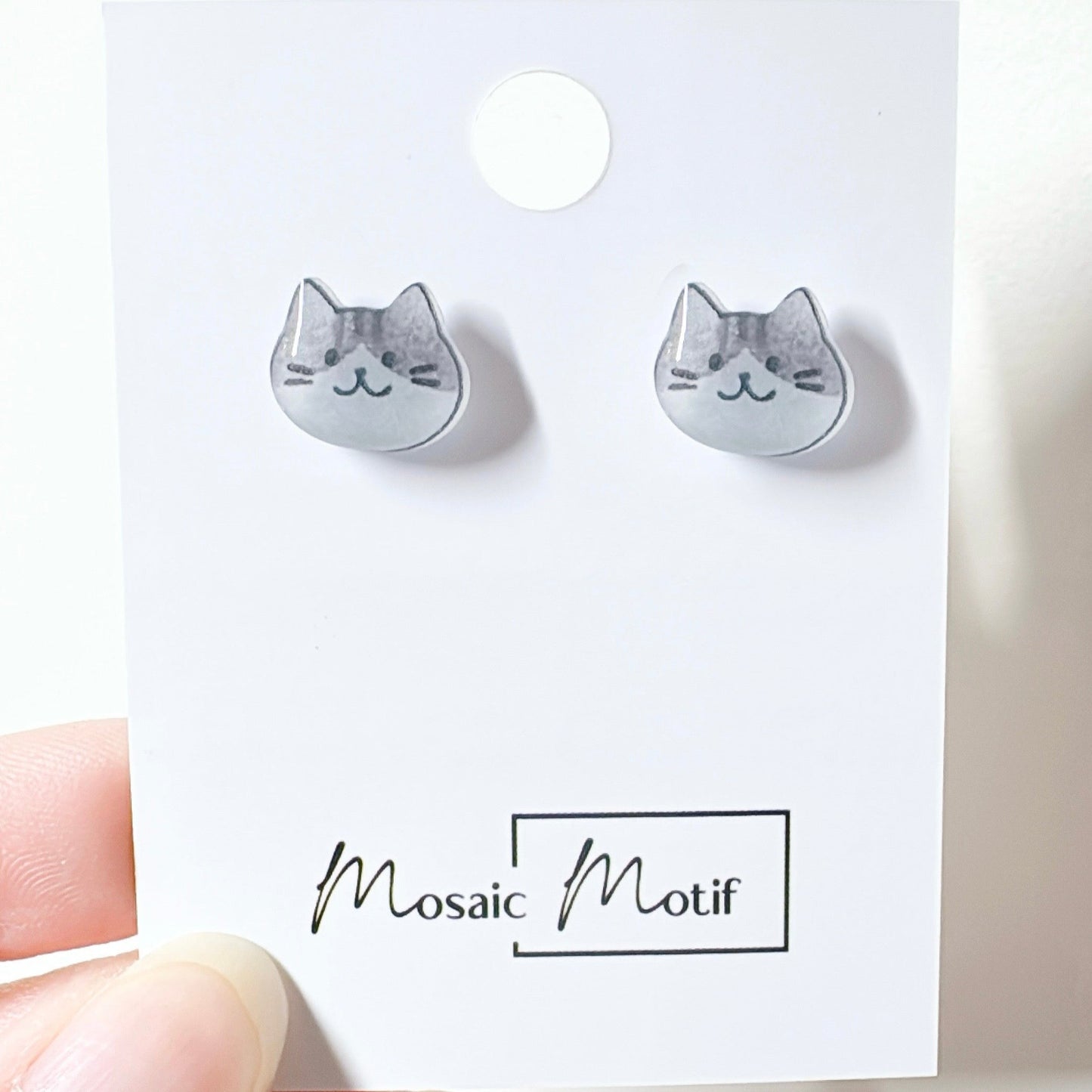 Cat earrings - Cat stud earrings (multiple colour)