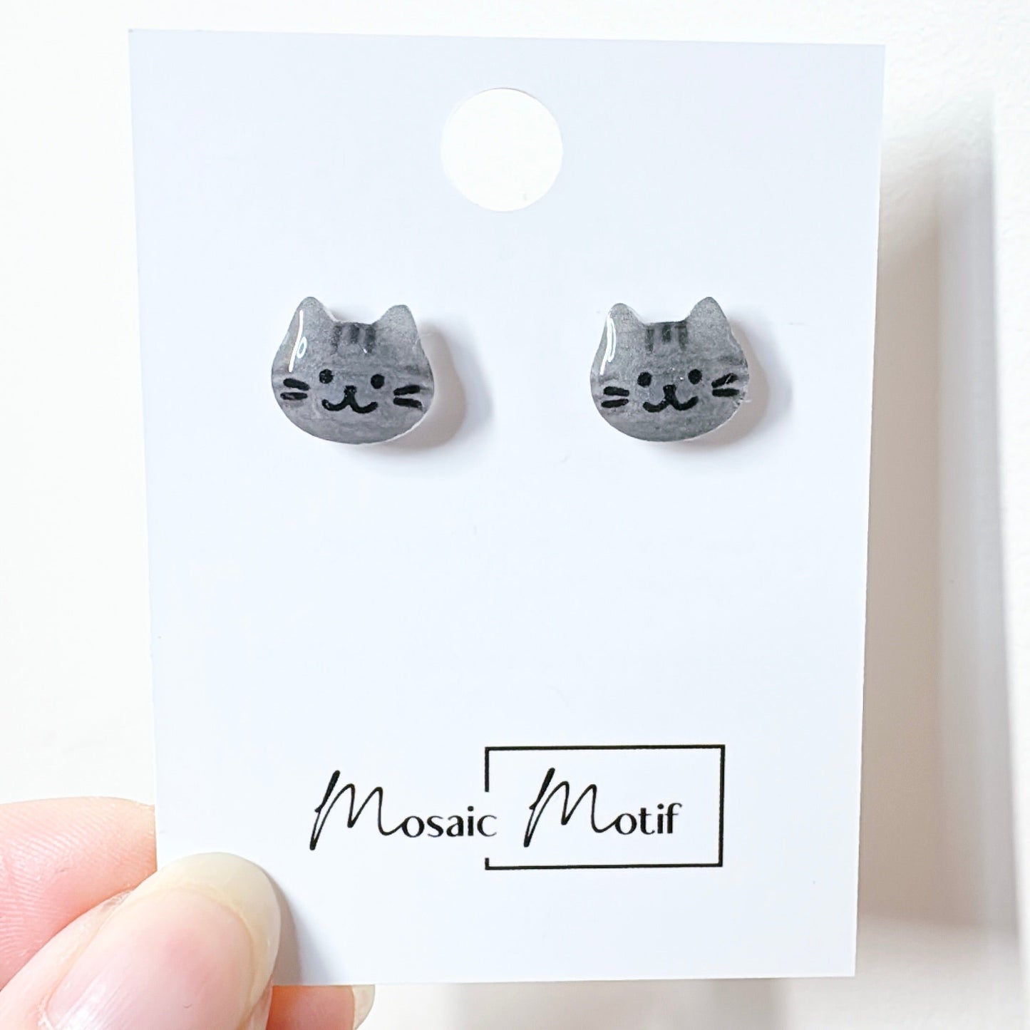 Cat earrings - Cat stud earrings (multiple colour)