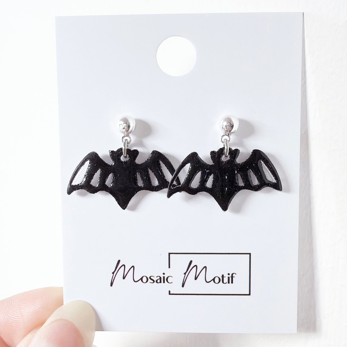 Halloween dangle earrings - Bat mini