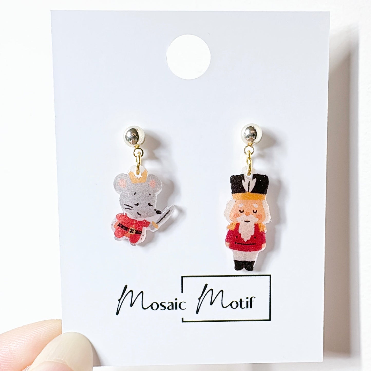 Xmas Christmas dangle earrings - Nutcracker