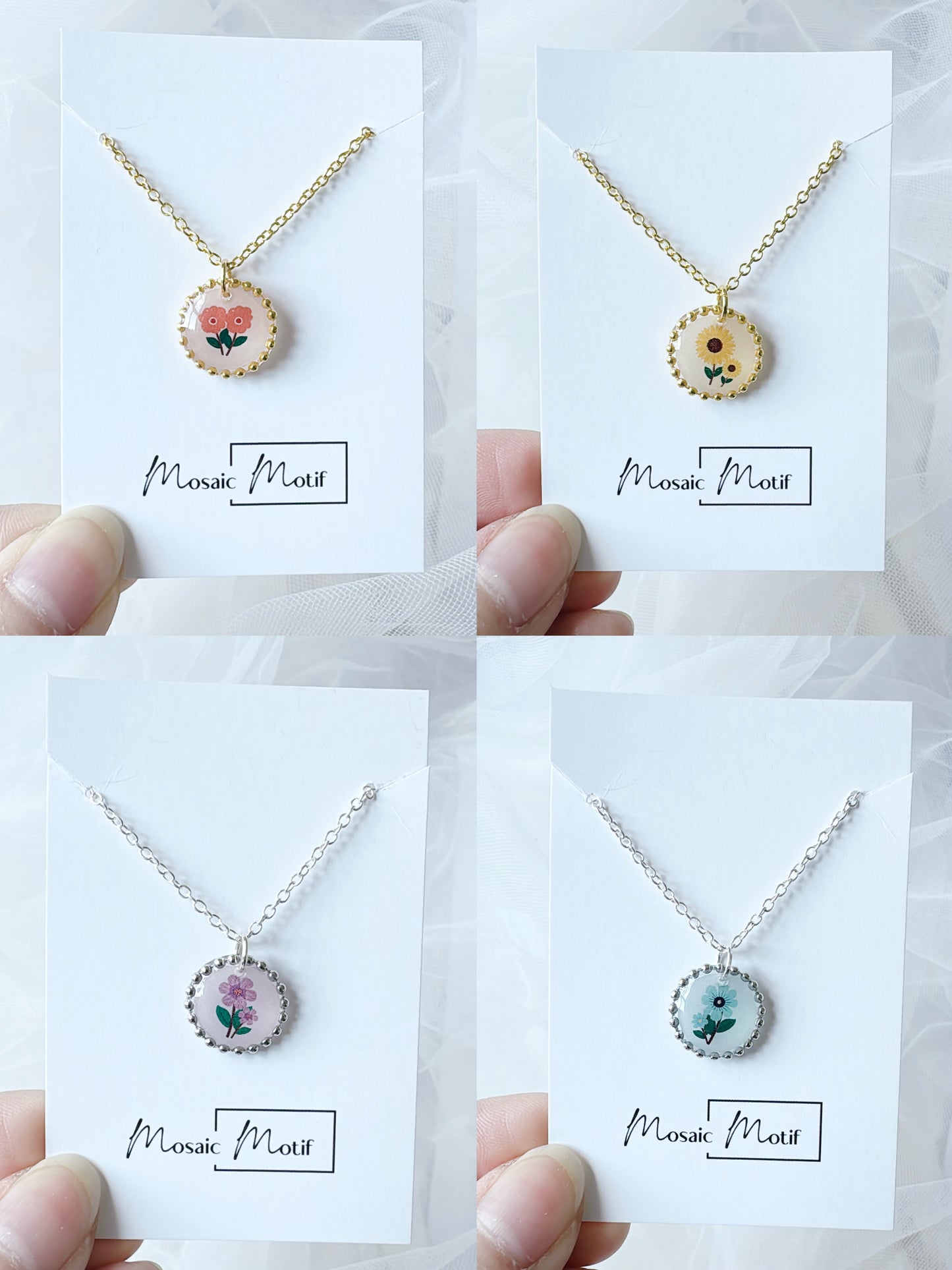 Floral Vintage gift set (earrings, necklace, ring)