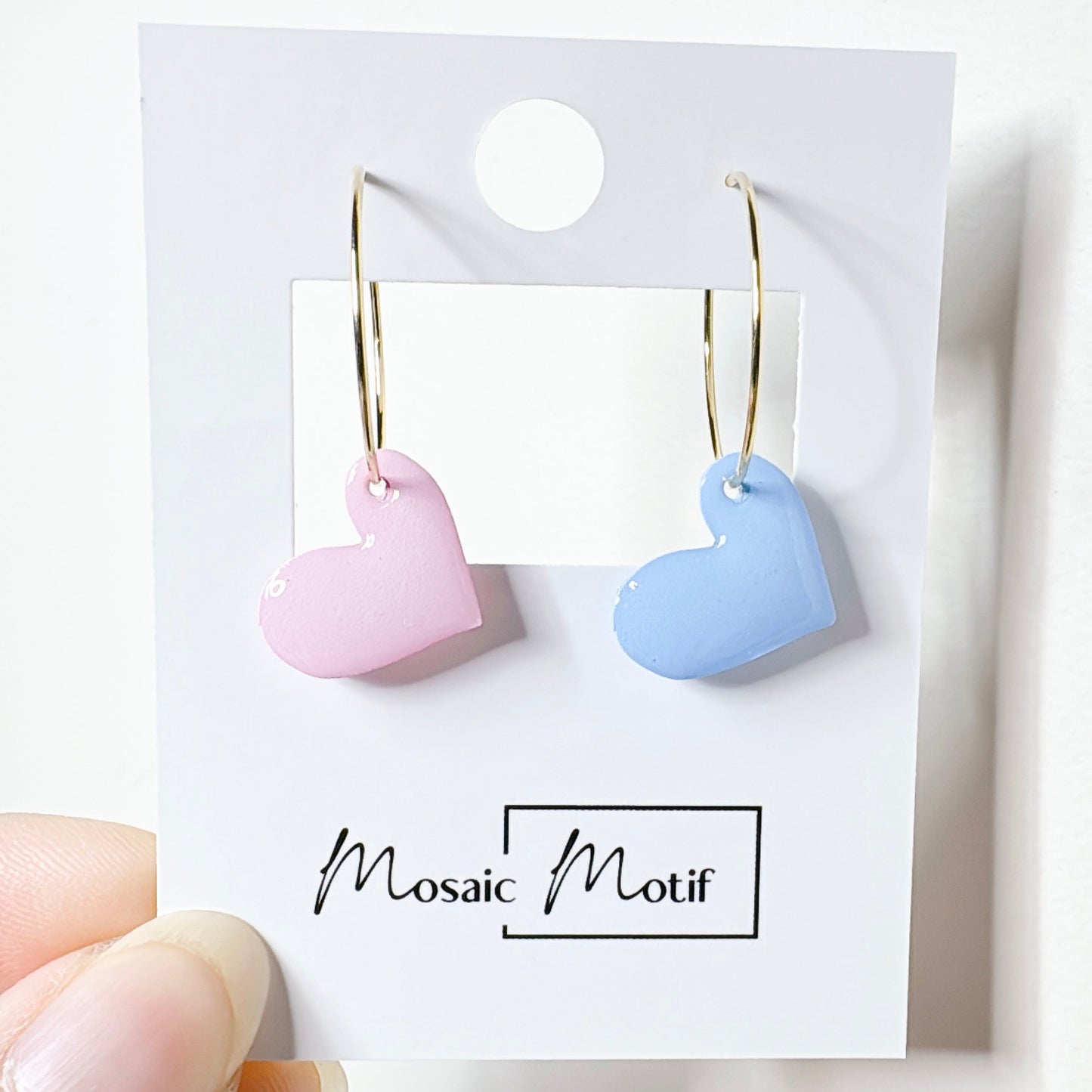 Heart Hoop earrings (double sided)