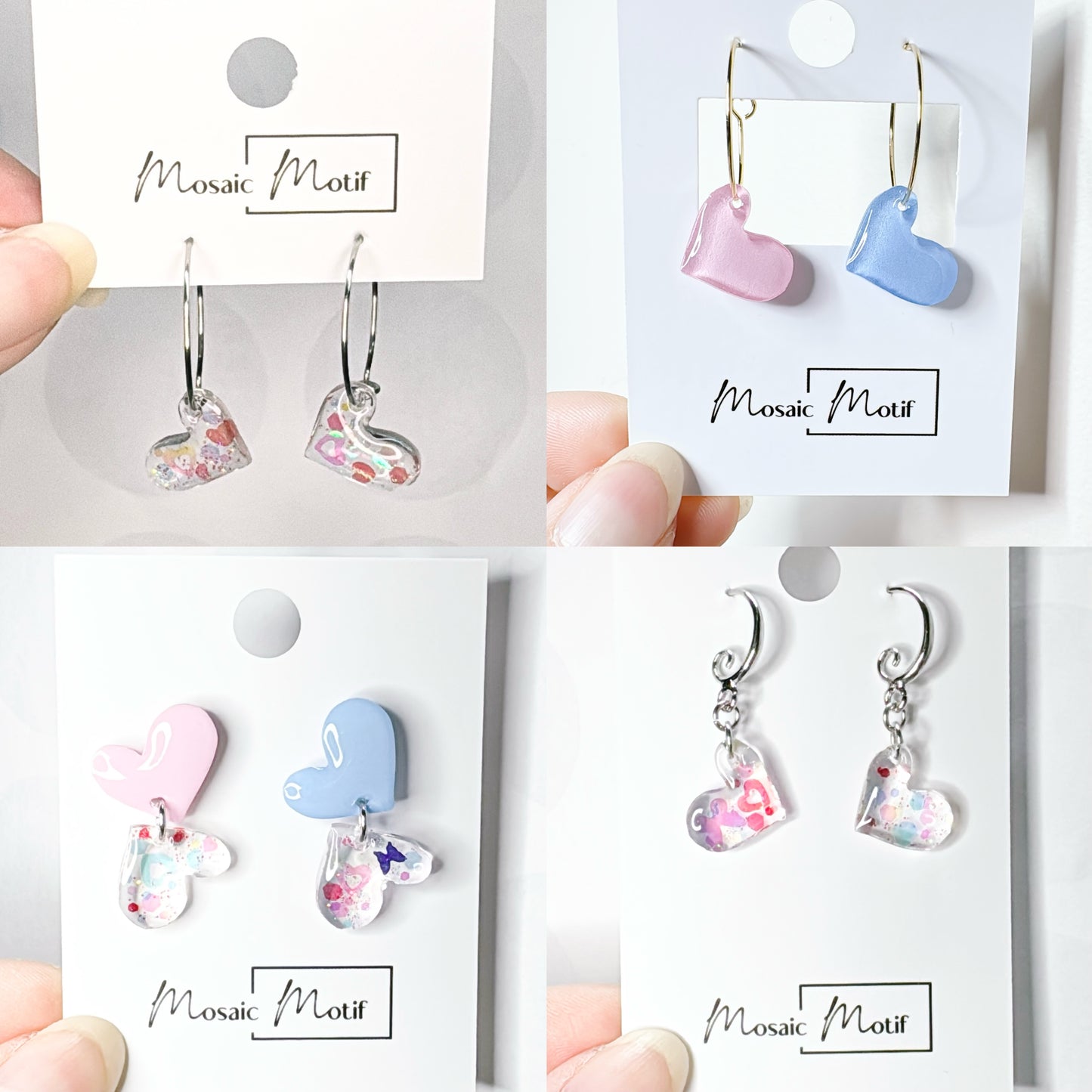 Heart Hoop earrings (double sided)