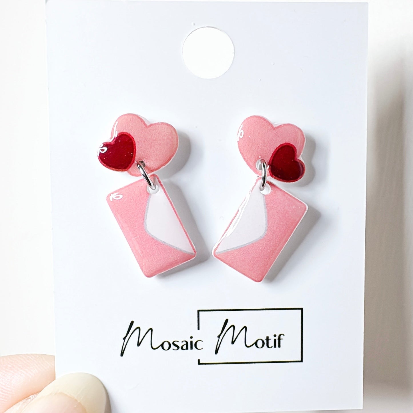 Valentine - Heart mail dangle earrings (multiple styles)