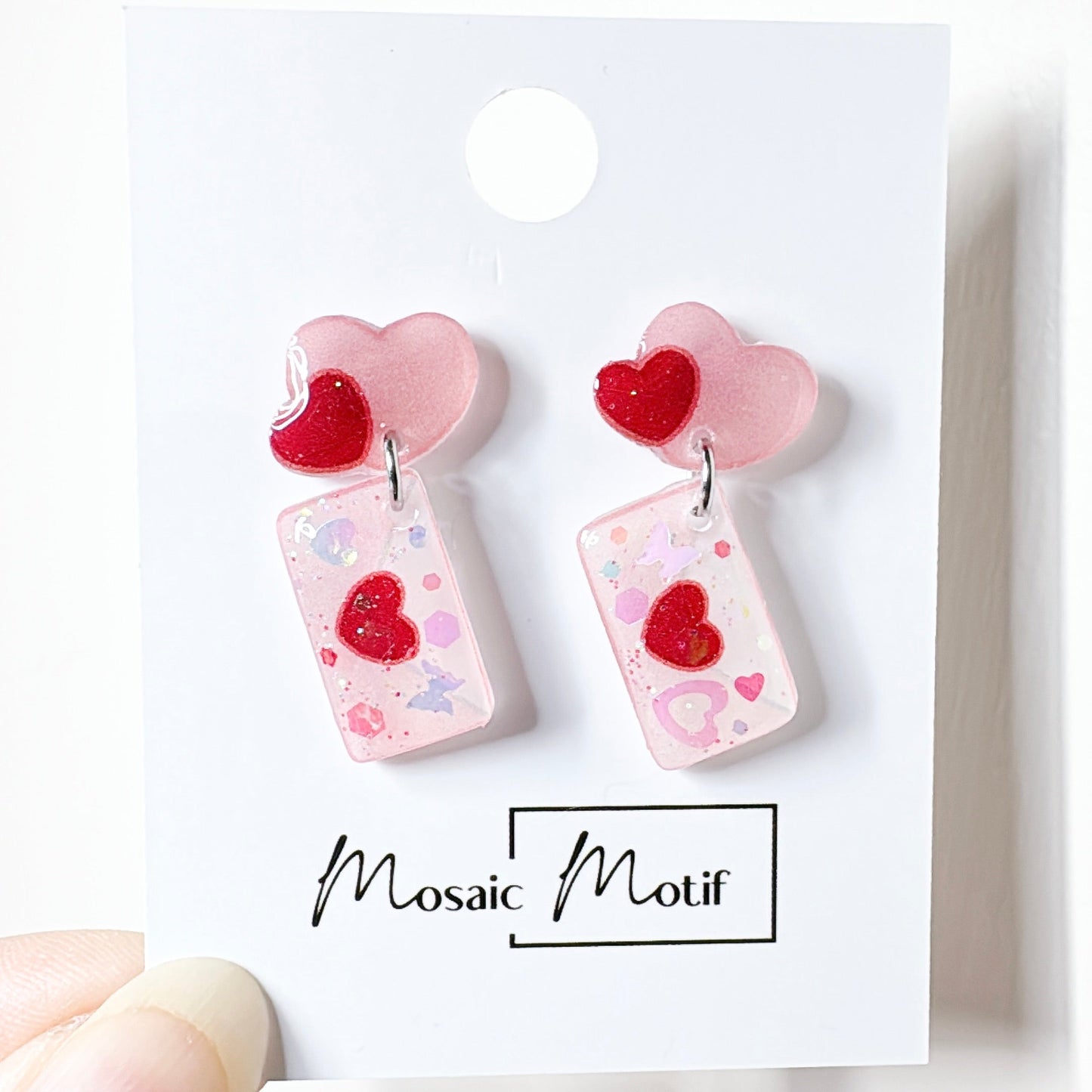 Valentine - Heart mail dangle earrings (multiple styles)