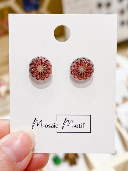 Kaleidoscope stud earrings (multiple styles)