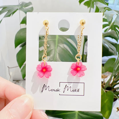 Floral earrings - earring back (multiple colours)