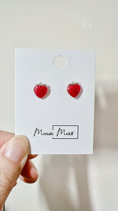 Fruit stud earrings (multiple styles)