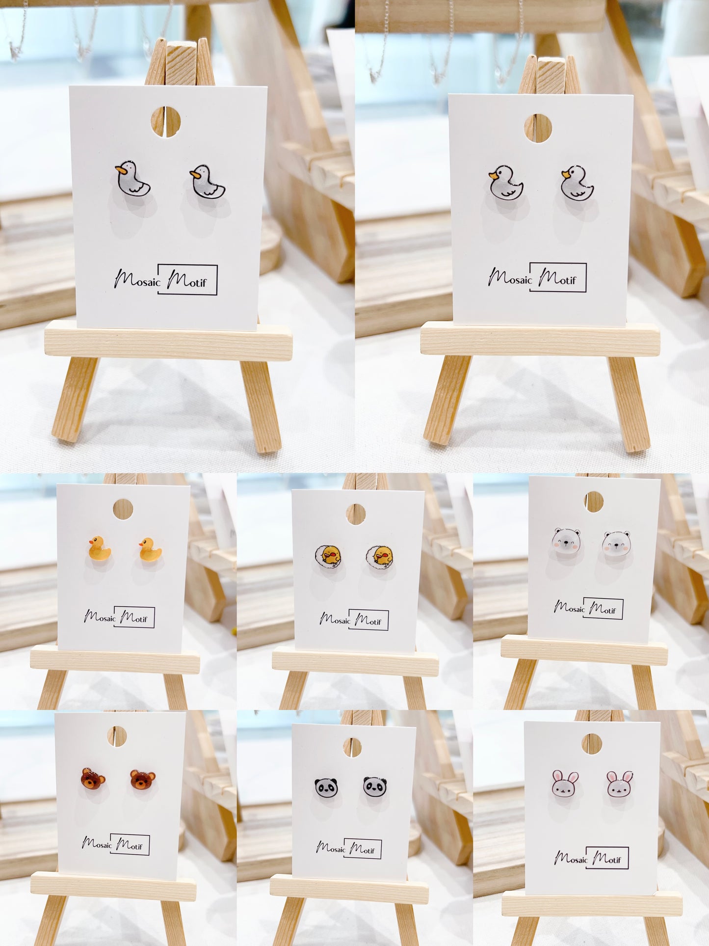 Animals earrings stud (30+ styles)