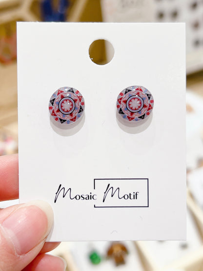 Kaleidoscope stud earrings (multiple styles)