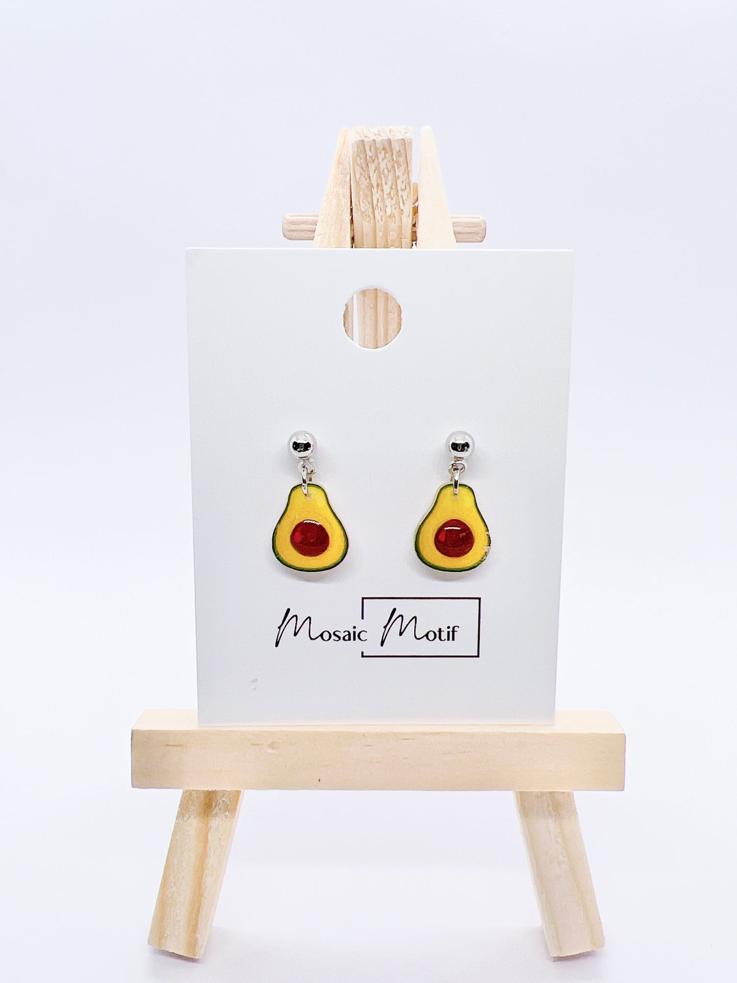 Breakfast earrings stud (toast, bacon, egg, mushroom, avocado)