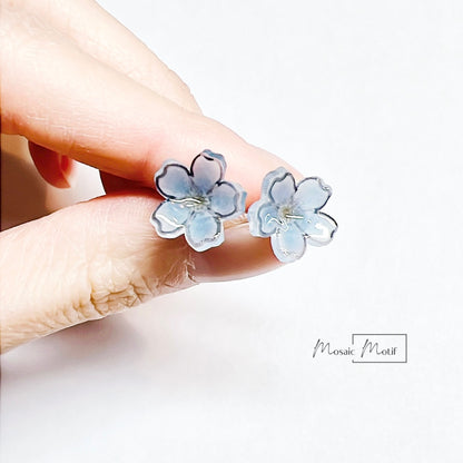 Floral earnings - stud (multiple colours)