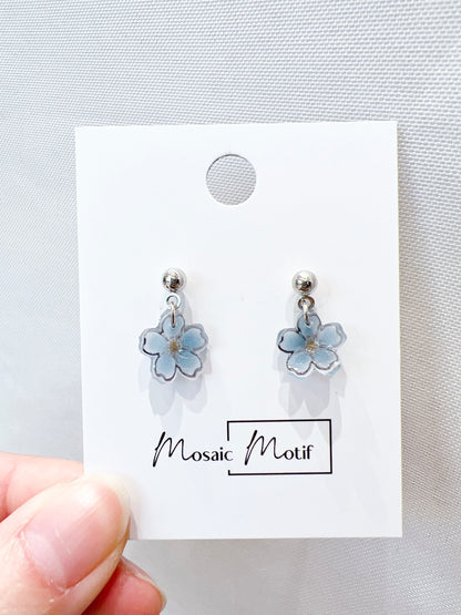 Floral earrings - dangle (multiple colours)