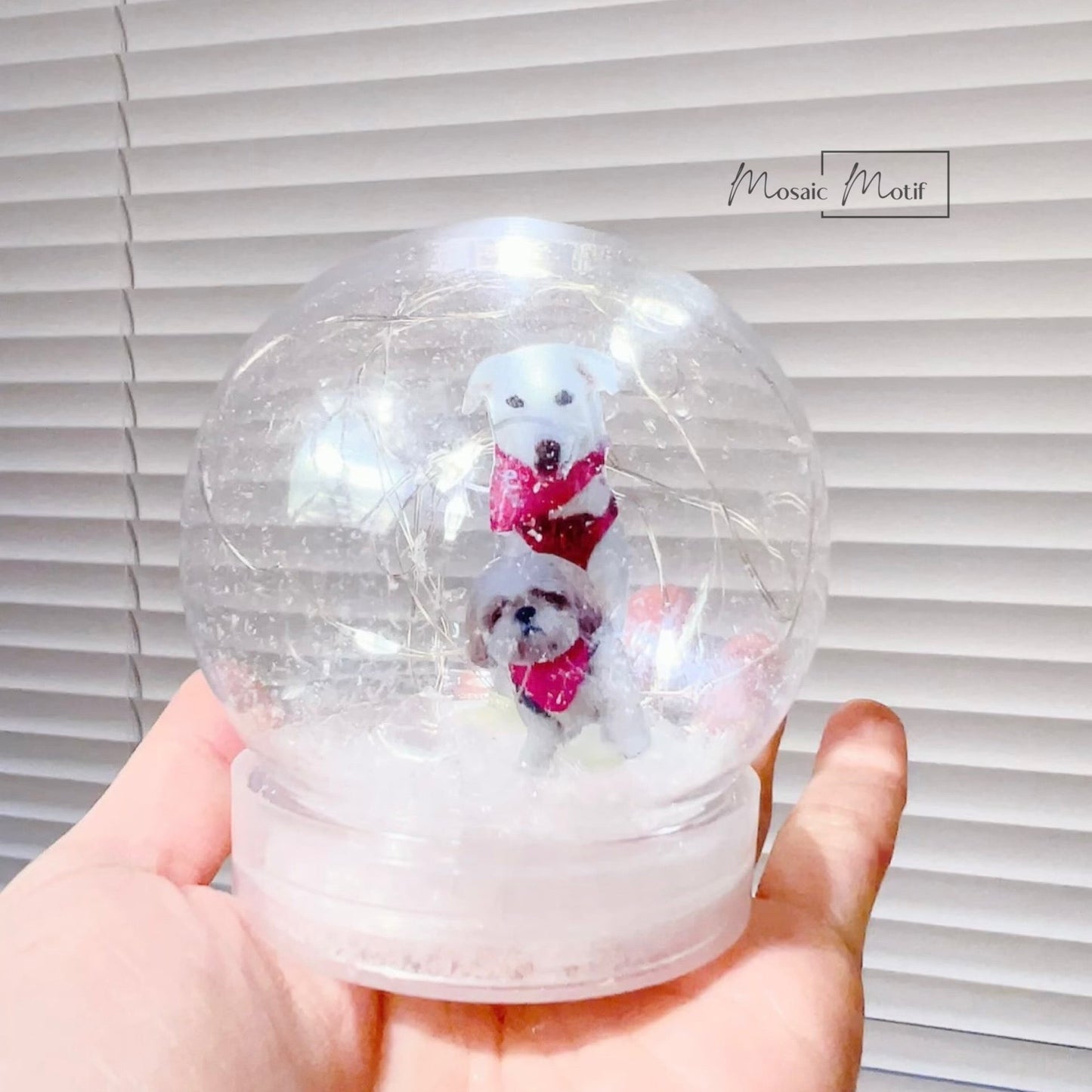 (🐾) Custom Pet Portrait LED Snow Globe (email to inquire)