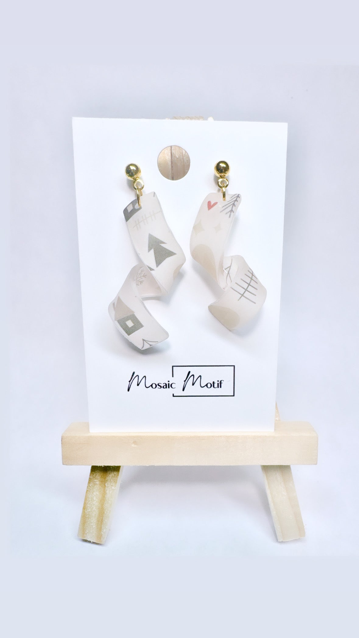 Spiral dangle earrings (Winter vibe)