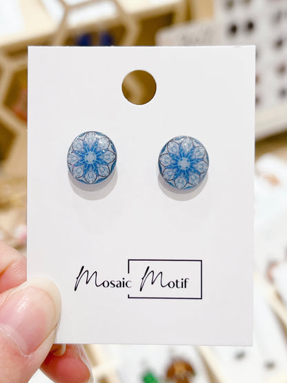 Kaleidoscope stud earrings (multiple styles)