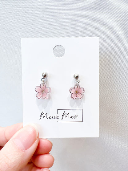 Floral earrings - dangle (multiple colours)