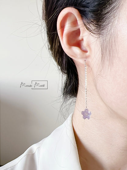 Floral earnings - stud (multiple colours)