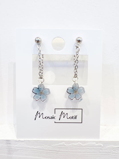 Floral earrings - earring back (multiple colours)