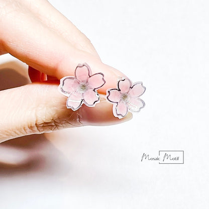 Floral earnings - stud (multiple colours)
