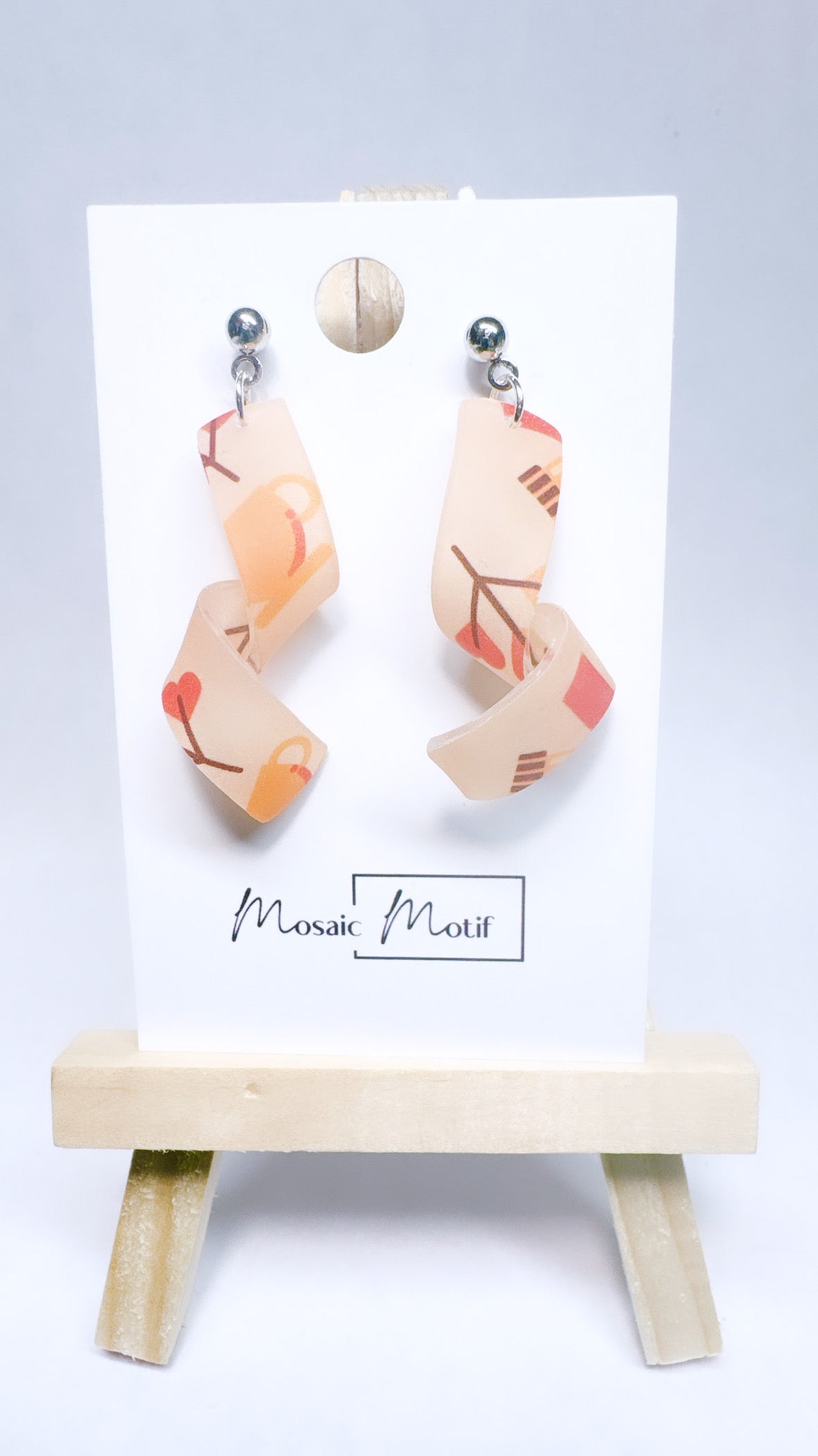 Spiral dangle earrings (Autumn vibe)